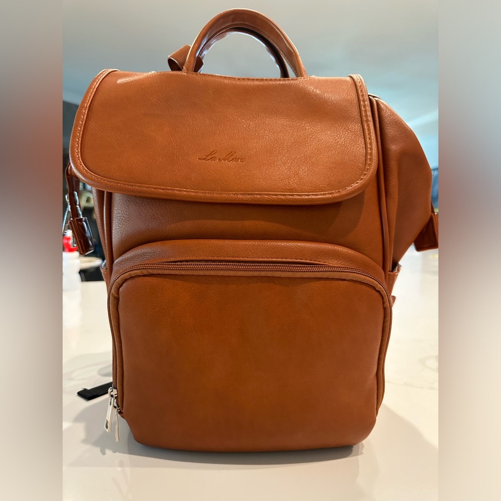 La Mare Vegan Leather Diaper Bag